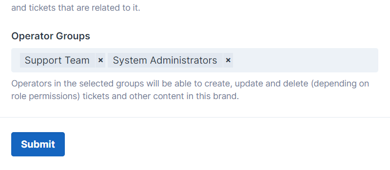 Brand Operator Assignment